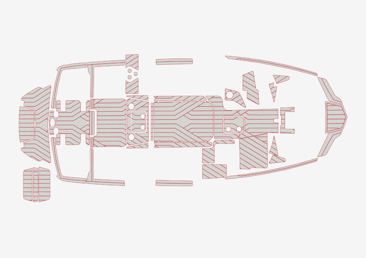 2021-2022 Malibu M220 Cockpit Swim platform bow 1/4"6mm EVA Foam floor