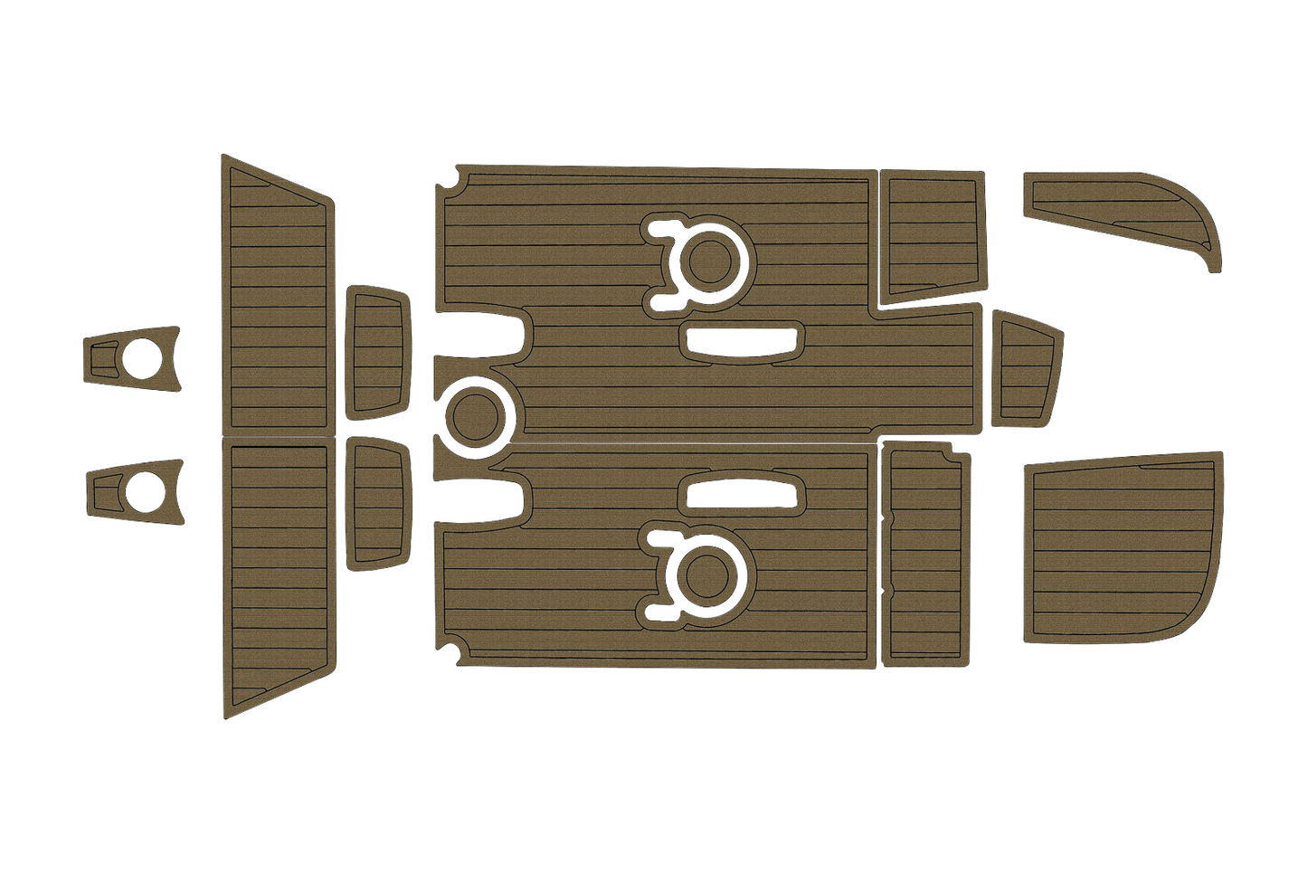2000-2014 FOUNTAIN LIGHTNING 38 Cockpit Swim platform 1/4"6mm EVA foam floor