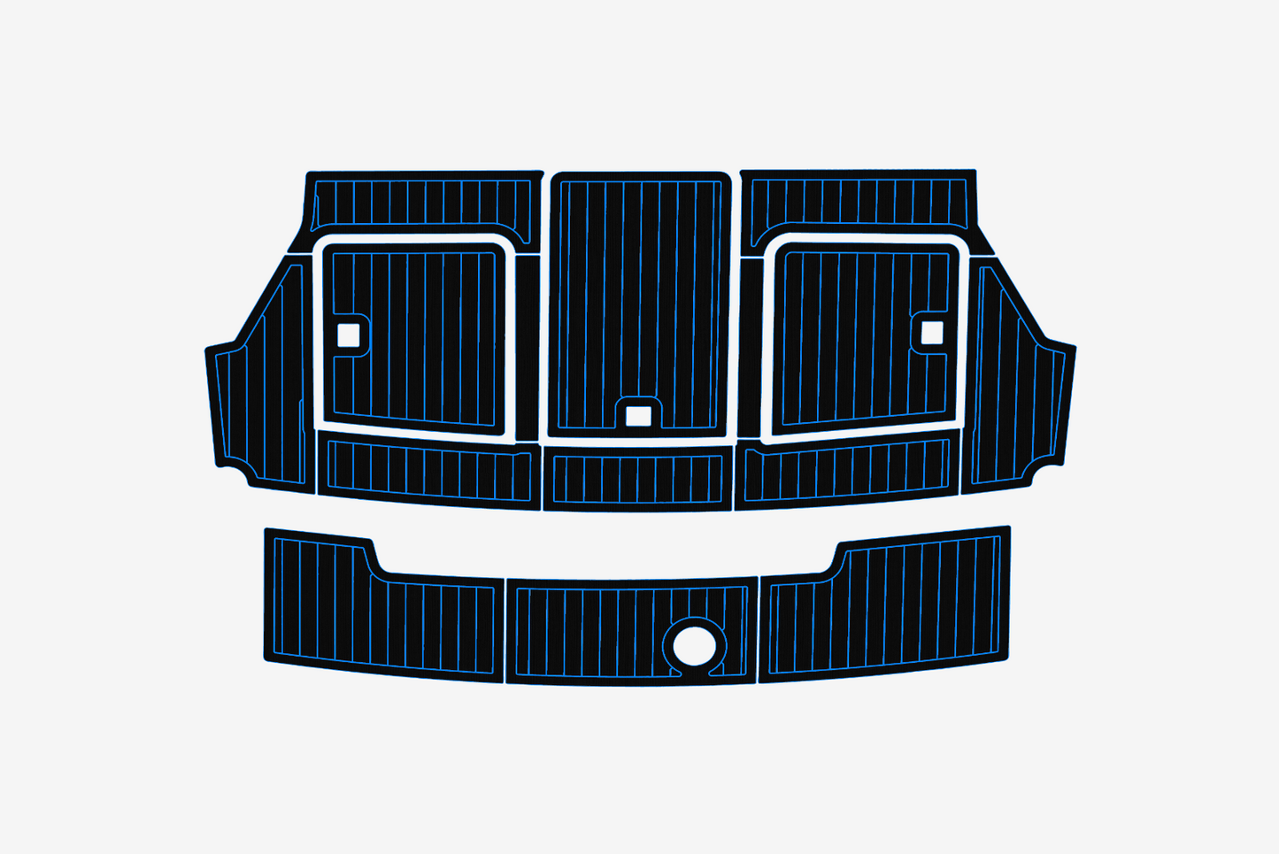 Carver 37 Cockpit Swim platform 1/4"6mm EVA Foam carpet marine floor