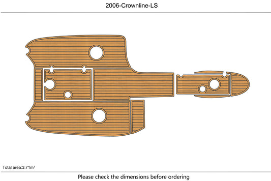 2006 CROWNLINE LS cockpit 1/4" 6mm EVA Foam Teak Marine carpet floor