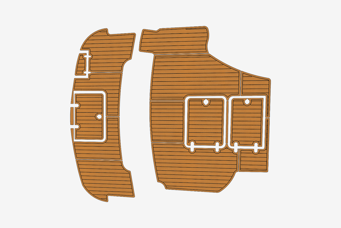 1998-2000 Birchwood 440 Cockpit Swim platform 1/4" 6mm EVA Teak deck floor