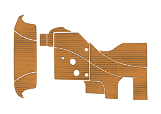 2008-2009 Bayliner 340 Cockpit Swim platform 1/4" 6mm EVA faux teak Floor