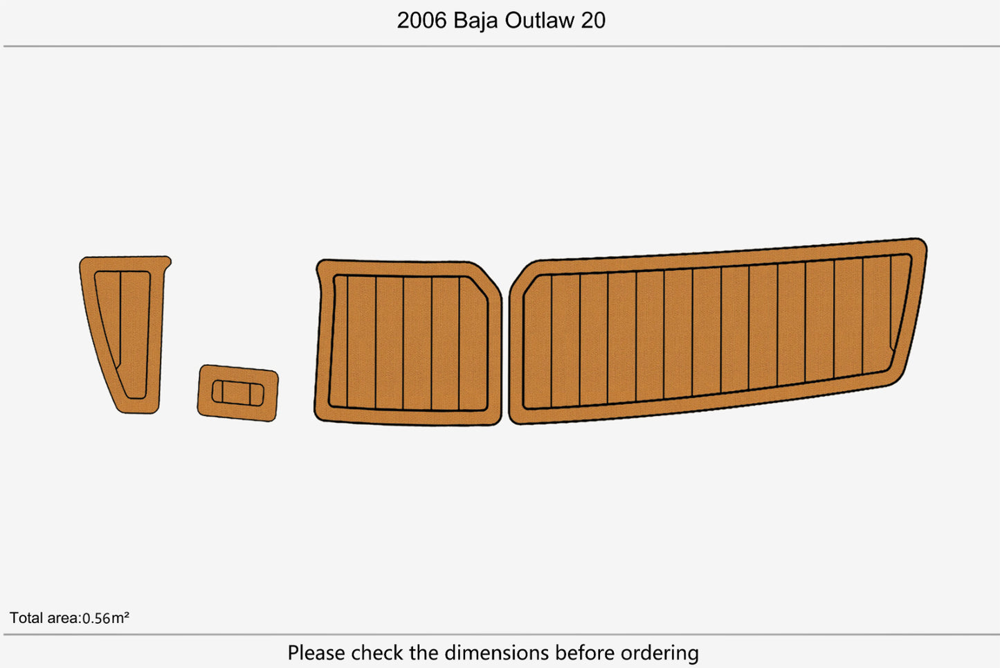 2006 Baja Outlaw 20 swimming platform 6mm EVA FAUX TEAK floor
