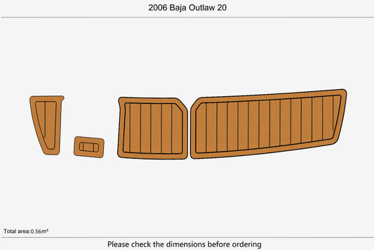 2006 Baja Outlaw 20 swimming platform 6mm EVA FAUX TEAK floor