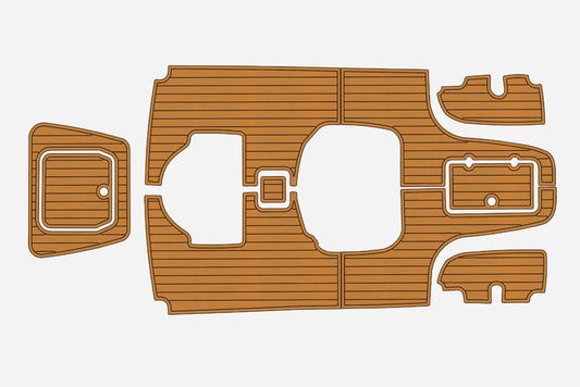 2018 Contender 25 Bay Cockpit Swim Platform 1/4" 6mm EVA Teak Deck floor