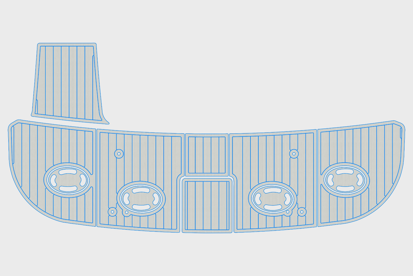 1998-1999 Sea Ray 480 Sedan Bridge Swim platform 1/4"6mm EVA Foam FAUX floor