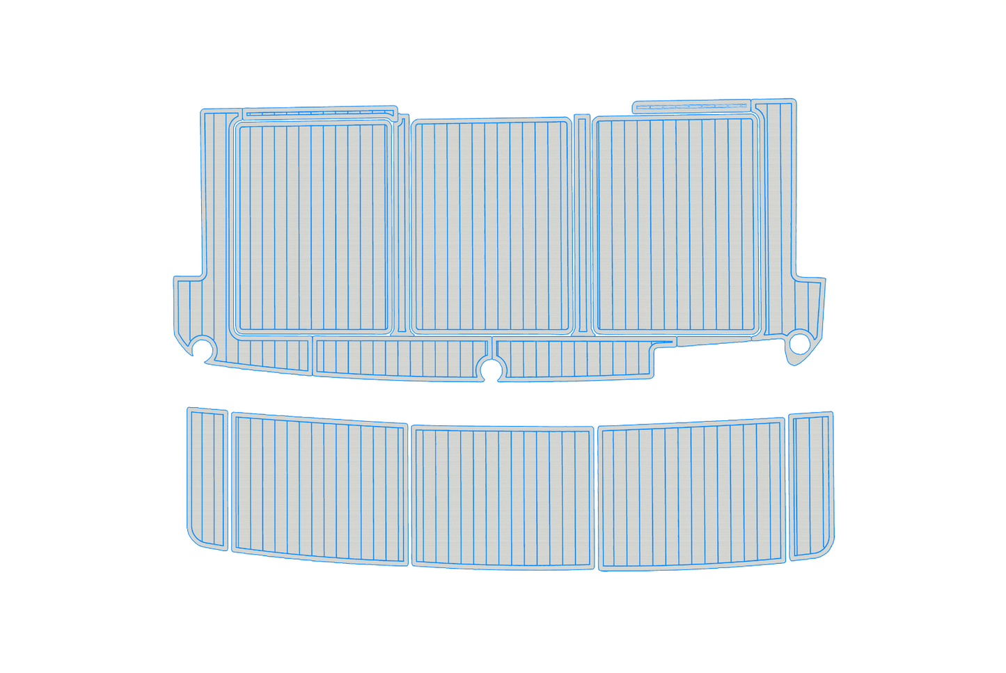 1985-1988 Bayliner 4550 Cockpit Swim platform 1/4"6mm EVA foam faux floor