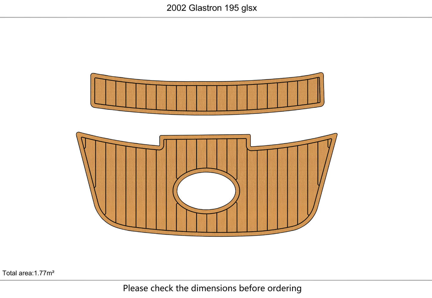 2002 Glastron 195 glsx Cockpit Swim Platform 1/4" 6mm EVA Foam FAUX floor
