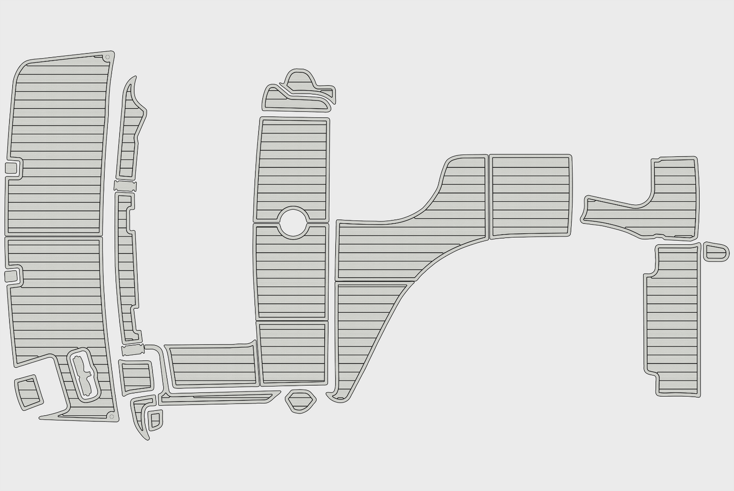 2002-2004 Rinker 342 Fiesta VEE EC Cockpit Swim platform 1/4"6mm EVA foam floor