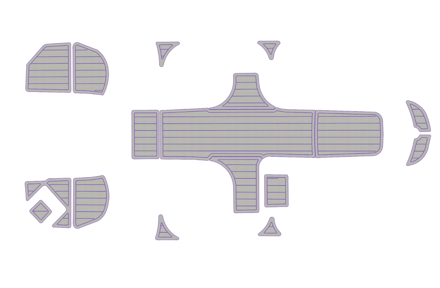 2013-2022 Bayliner element e16 Cockpit Swim platform 1/4" 6mm EVA faux mat Floor