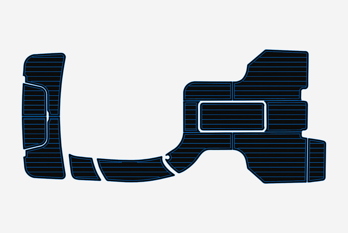 2011-2016 COBALT 243 Cockpit Swim platform 1/4"6mm EVA foam faux mat floor