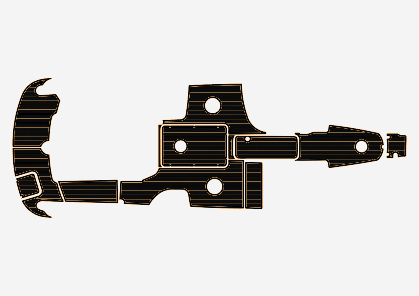 2006-2010 Formula 240 BR Cockpit Swim platform bow 1/4"6mm EVA foam faux floor