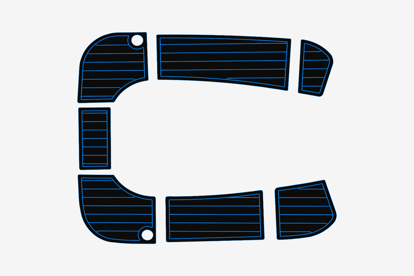 2004-2009 Hunter 33 Cockpit 1/4"6mm EVA Foam carpet marine floor