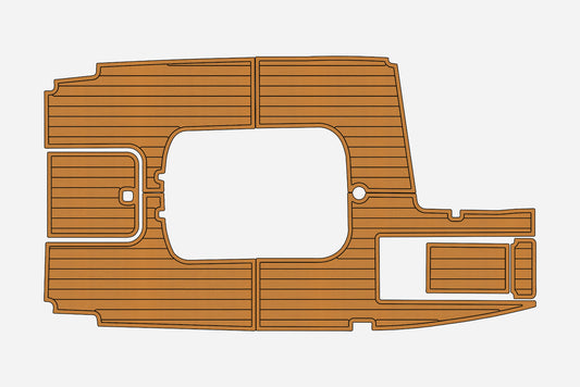 1995-1996 Malibu Respons Deck Anti-slip mat Custom EVA faux teak marine flooring
