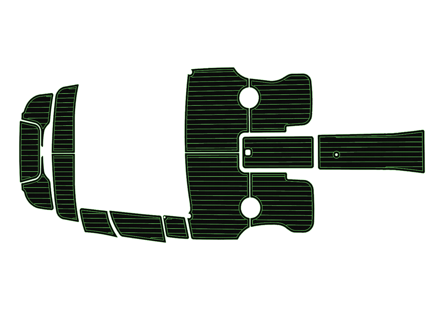 2011-2016 cobalt 200 Cockpit Swim platform 1/4"6mm EVA foam faux mat floor