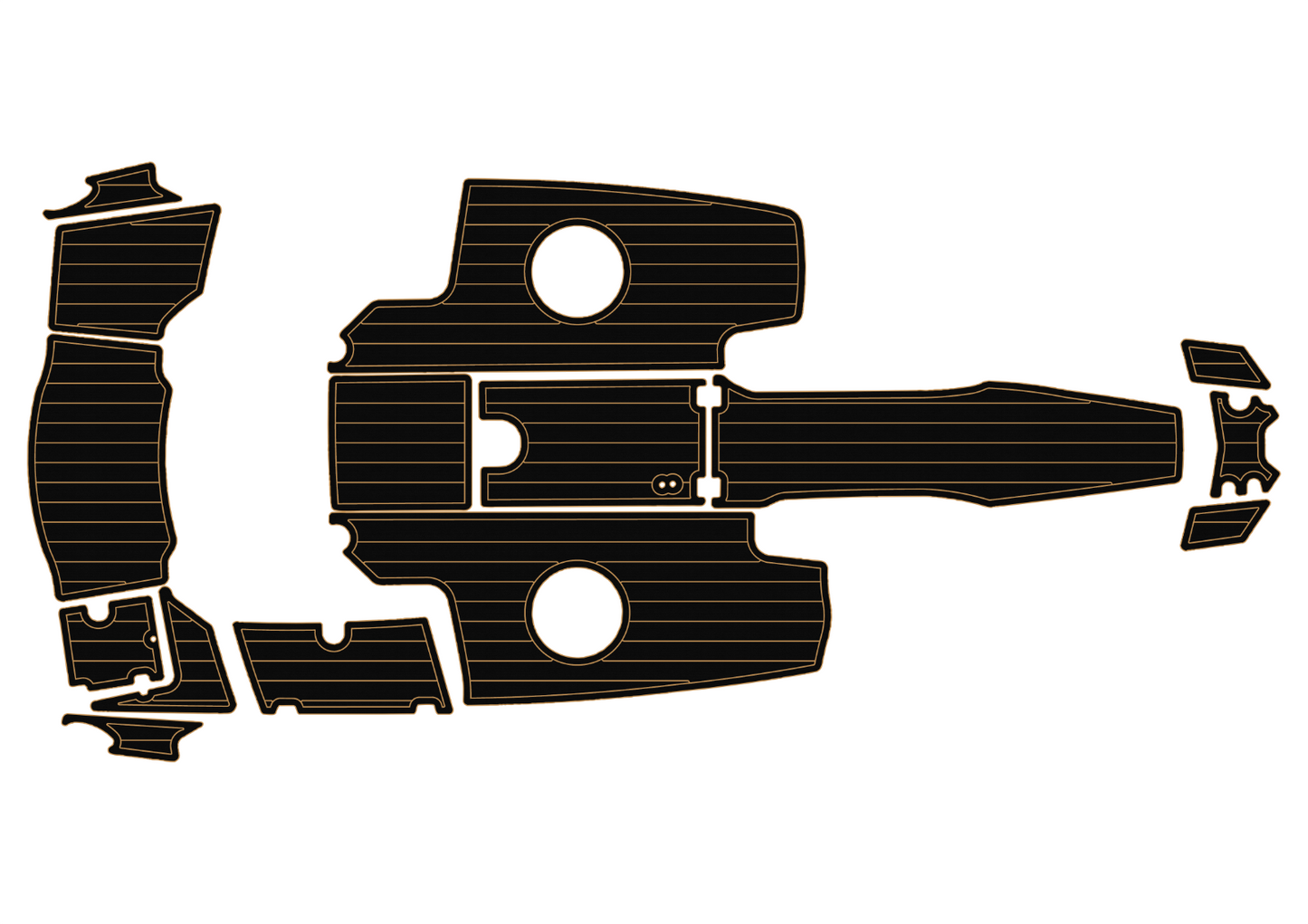 2013-2017 Chaparral 216 SSI Cockpit Swim platform 1/4"6mm EVA foam faux floor