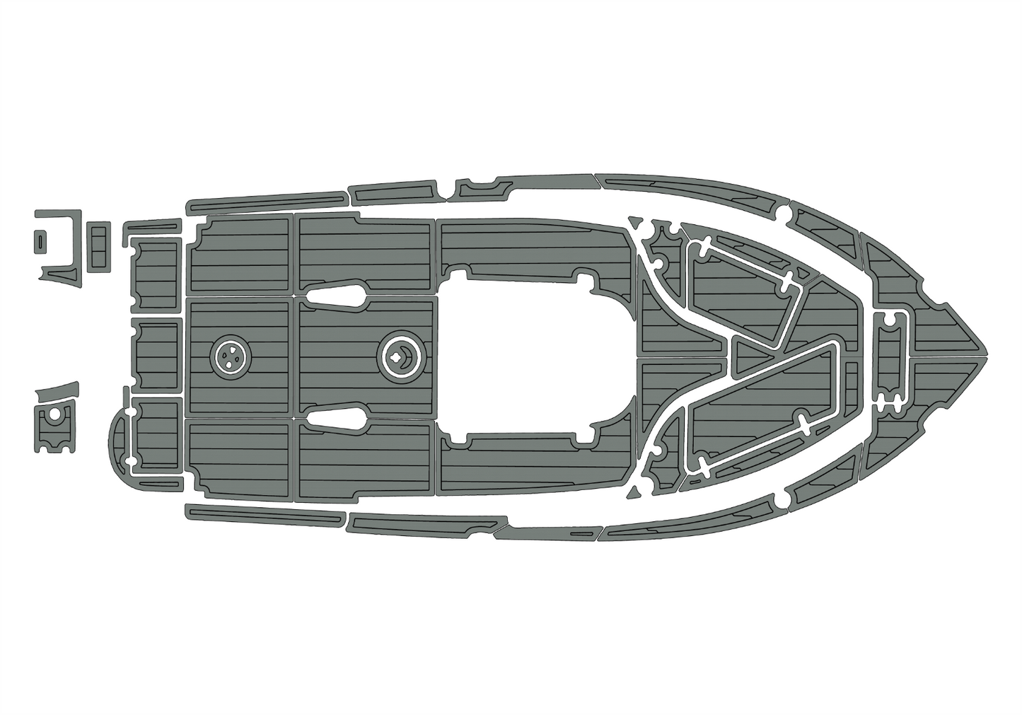 2020-2021 SEA HUNT 234 Ultra CC Cockpit Swim platform bow 1/4"6mm EVA Foam floor