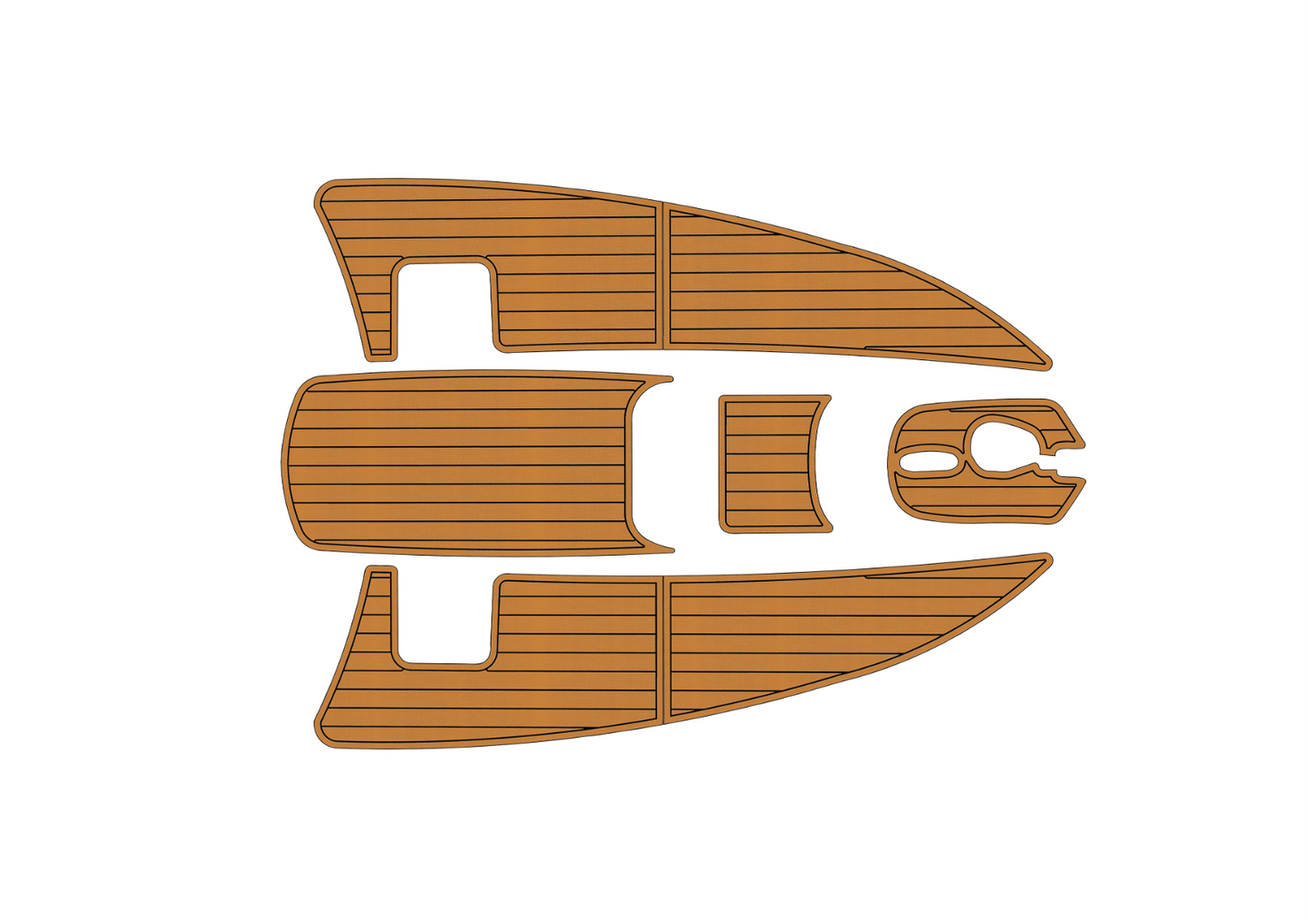 2000-2009 Bayliner 2855 Upper Deck Cockpit 1/4" 6mm EVA faux teak mat floor