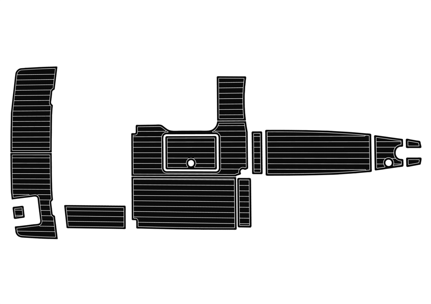 2012-2016 Bayliner 642 Cockpit Swim platform 1/4" 6mm EVA foam floor