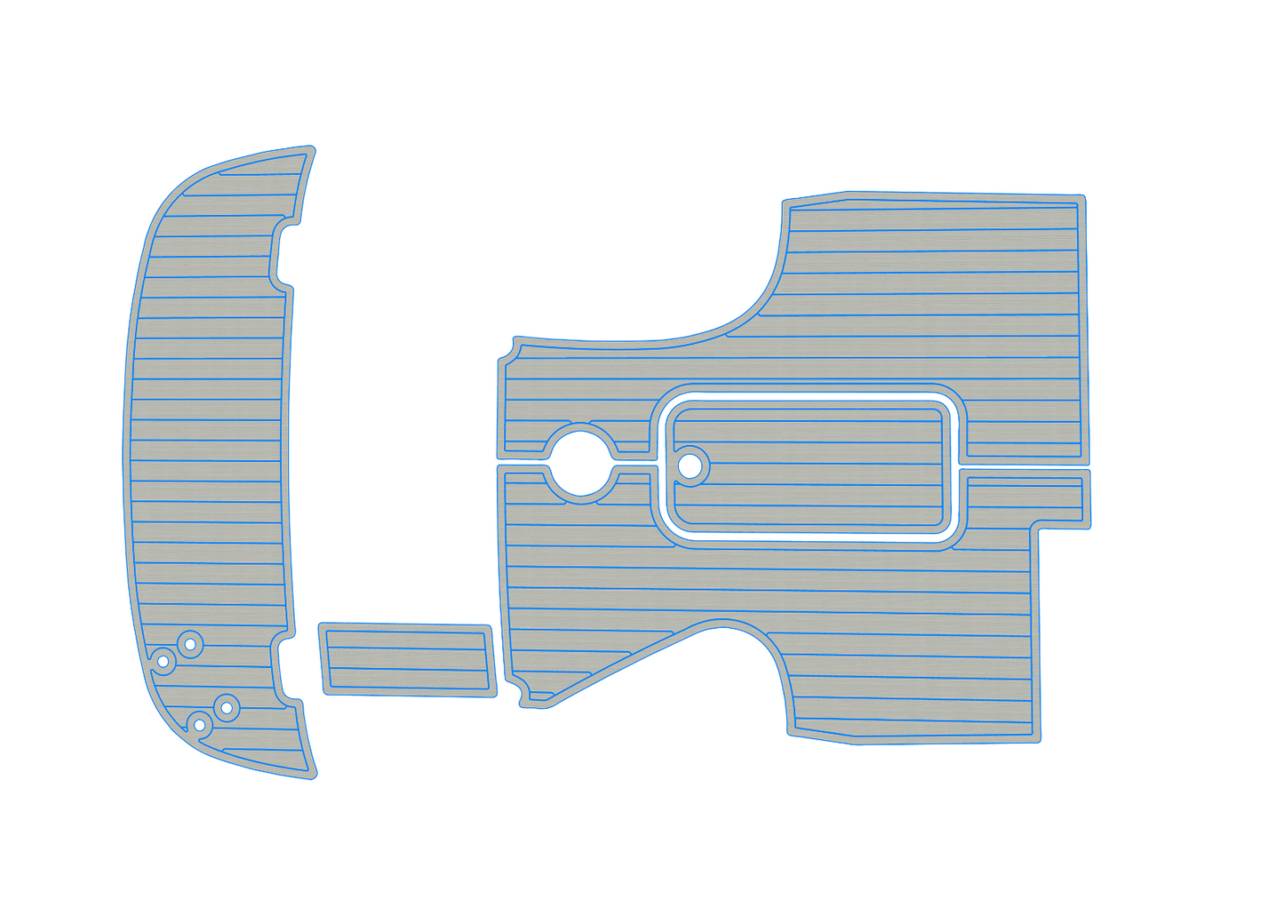 2010-2013 Bayliner 702 Cockpit Swim platform 1/4" 6mm EVA foam floor