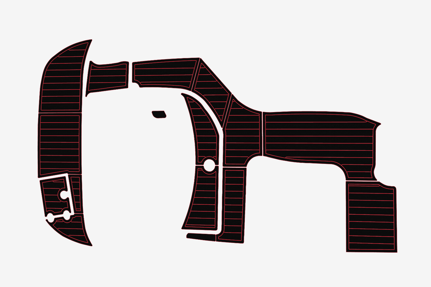 2004-2009 Crownline 270 Cockpit Swim platform 1/4"6mm EVA Foam carpet floor