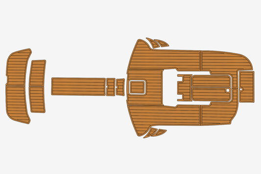 2004-2007 Cobalt 343 Cockpit Swim platform f1/4" 6mm EVA Teak floor