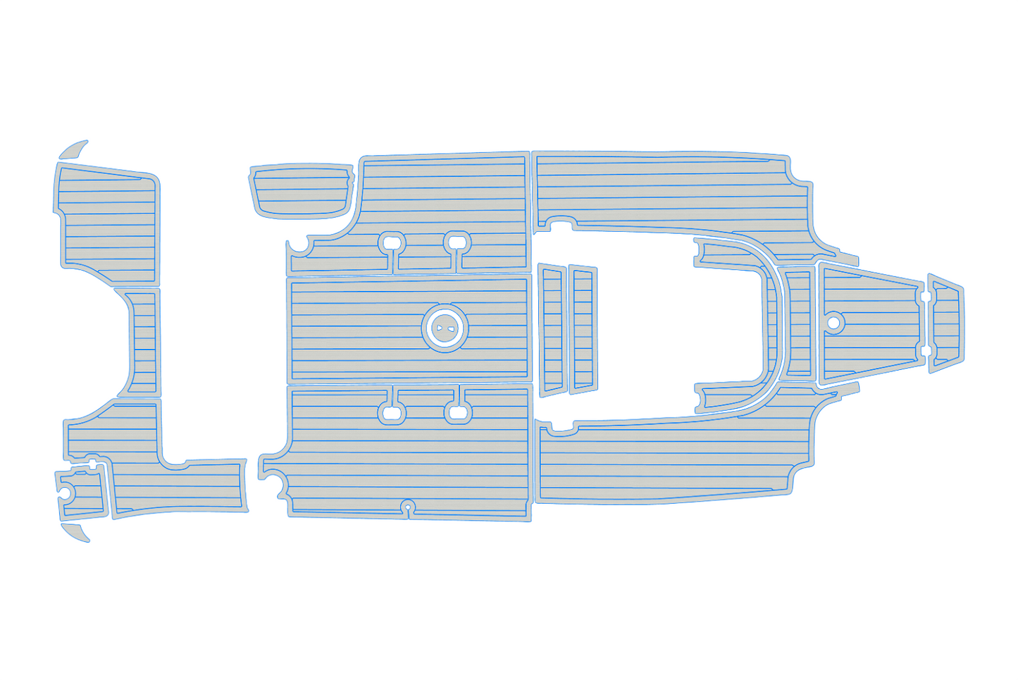 2019-2023 Robalo 242 Explorer Cockpit Swim platform 1/4"6mm EVA Faux foam floor