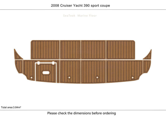 2008 Cruisers Yacht 390 sport coupe swimming platform 1/4" 6mm EVA Teak floor
