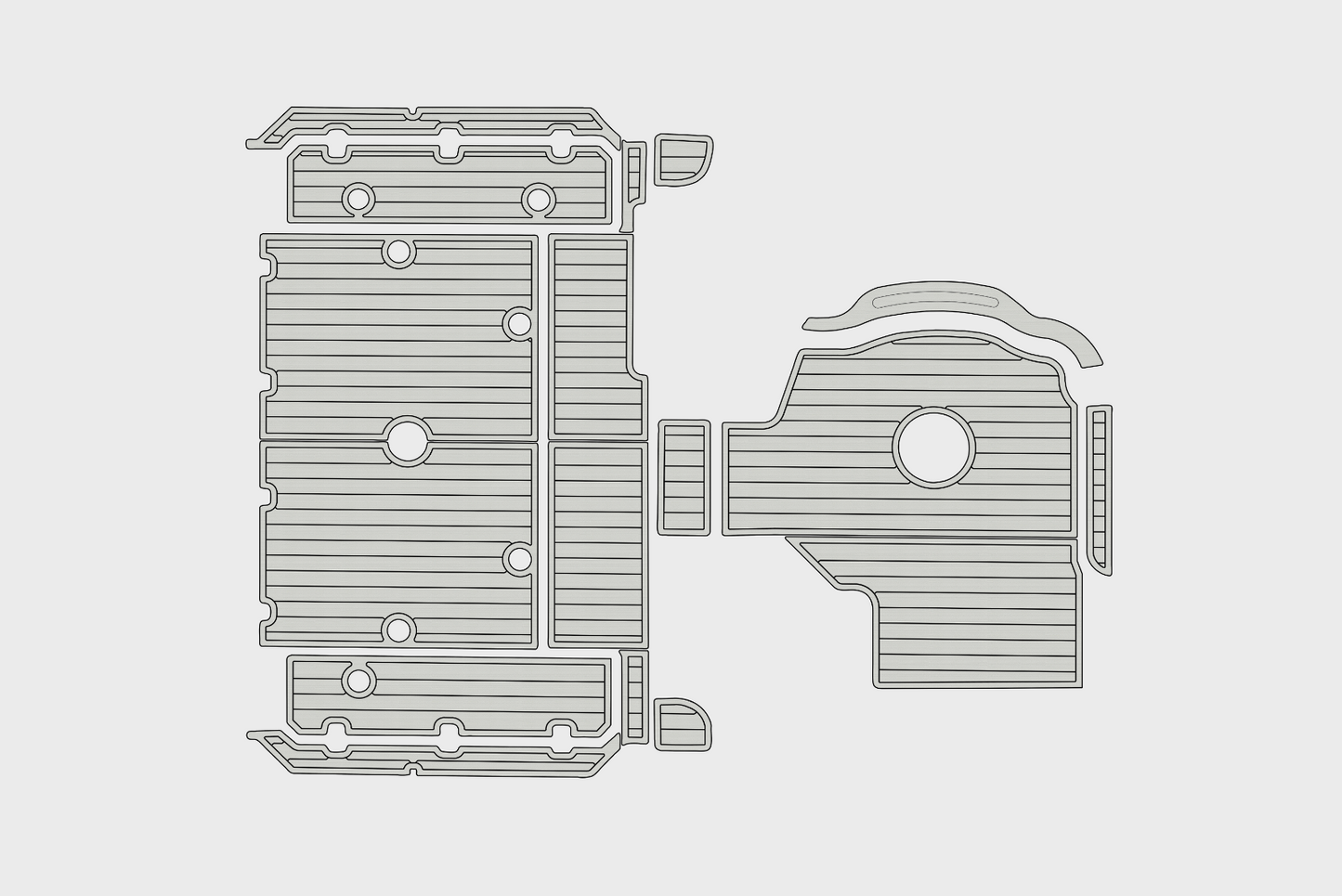 2018-2021 Boston Whaler 345 Conquest Cockpit 1/4"6mm EVA Foam marine floor