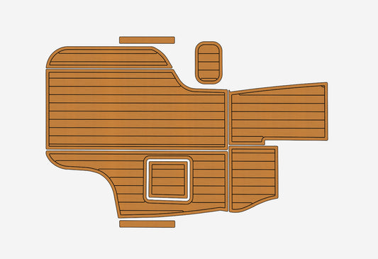 2008 Malibu 20 VTX Deck Anti-slip mat Custom EVA faux teak marine flooring