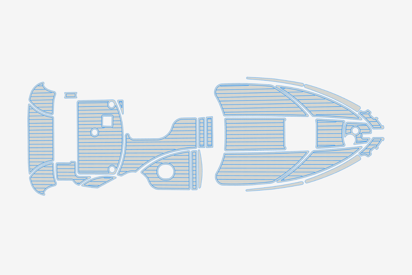 2006-2007 Bayliner 265 Anti-slip mat Custom EVA marine deck flooring