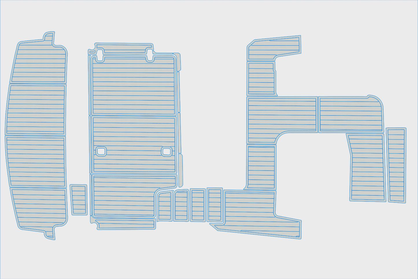 2000-2002 Silverton 330 Sport Bridg Cockpit Swim platform 1/4"6mm EVA Foam floor