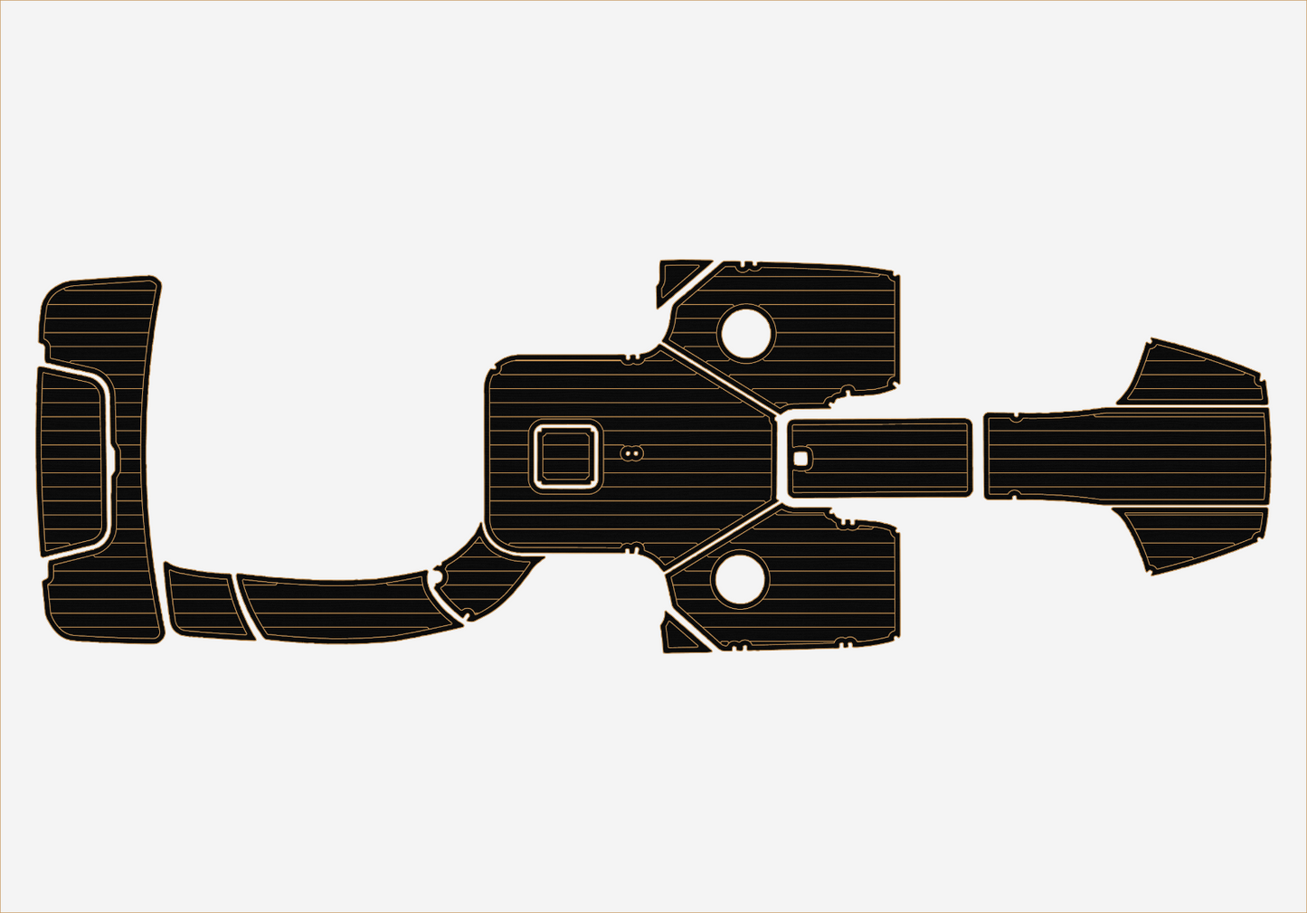 2014-2016 cobalt 242 Cockpit Swim platform 1/4"6mm EVA foam faux mat floor