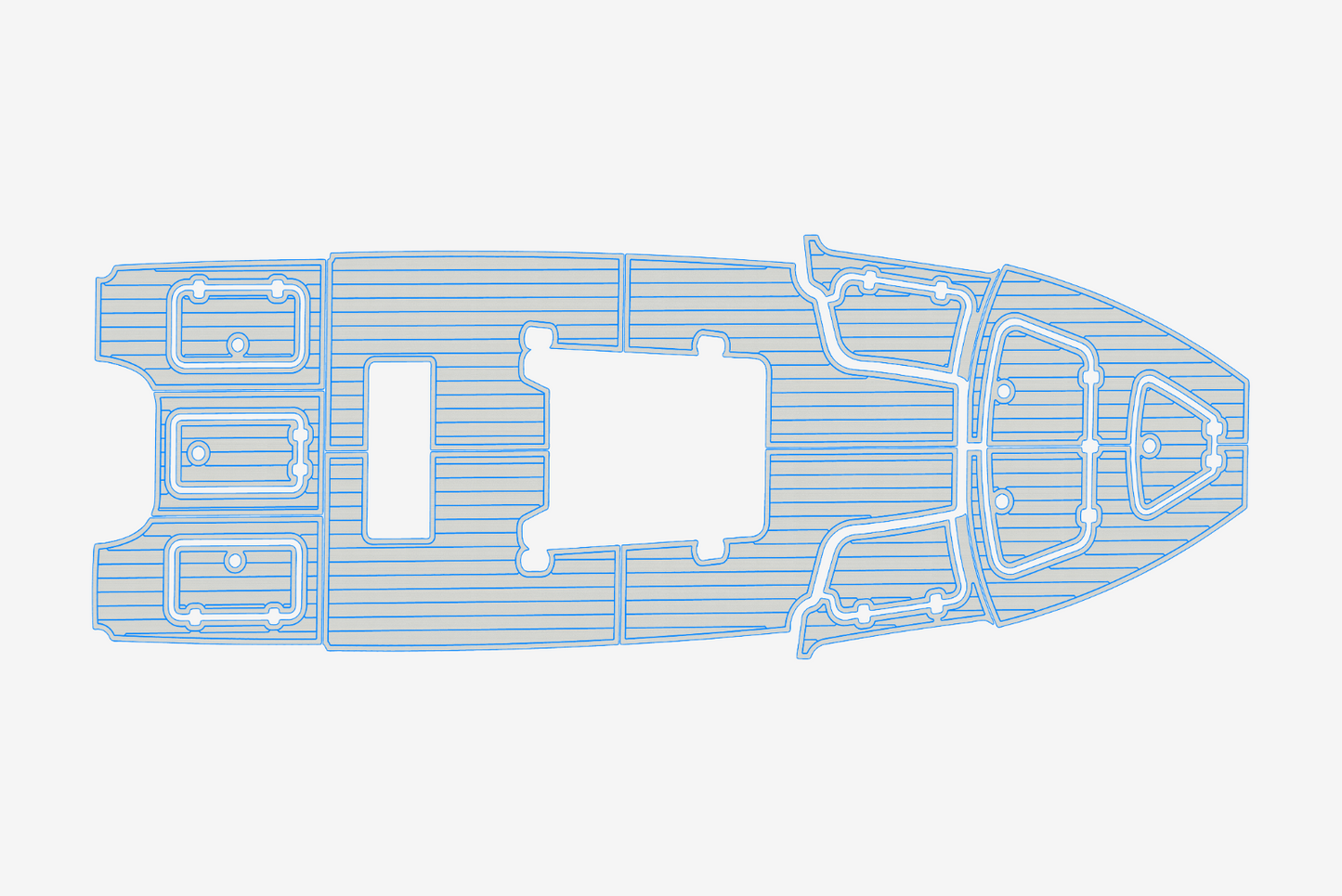 2017-2020 Gause Built Cockpit 1/4"6mm EVA Foam carpet marine MAT floor