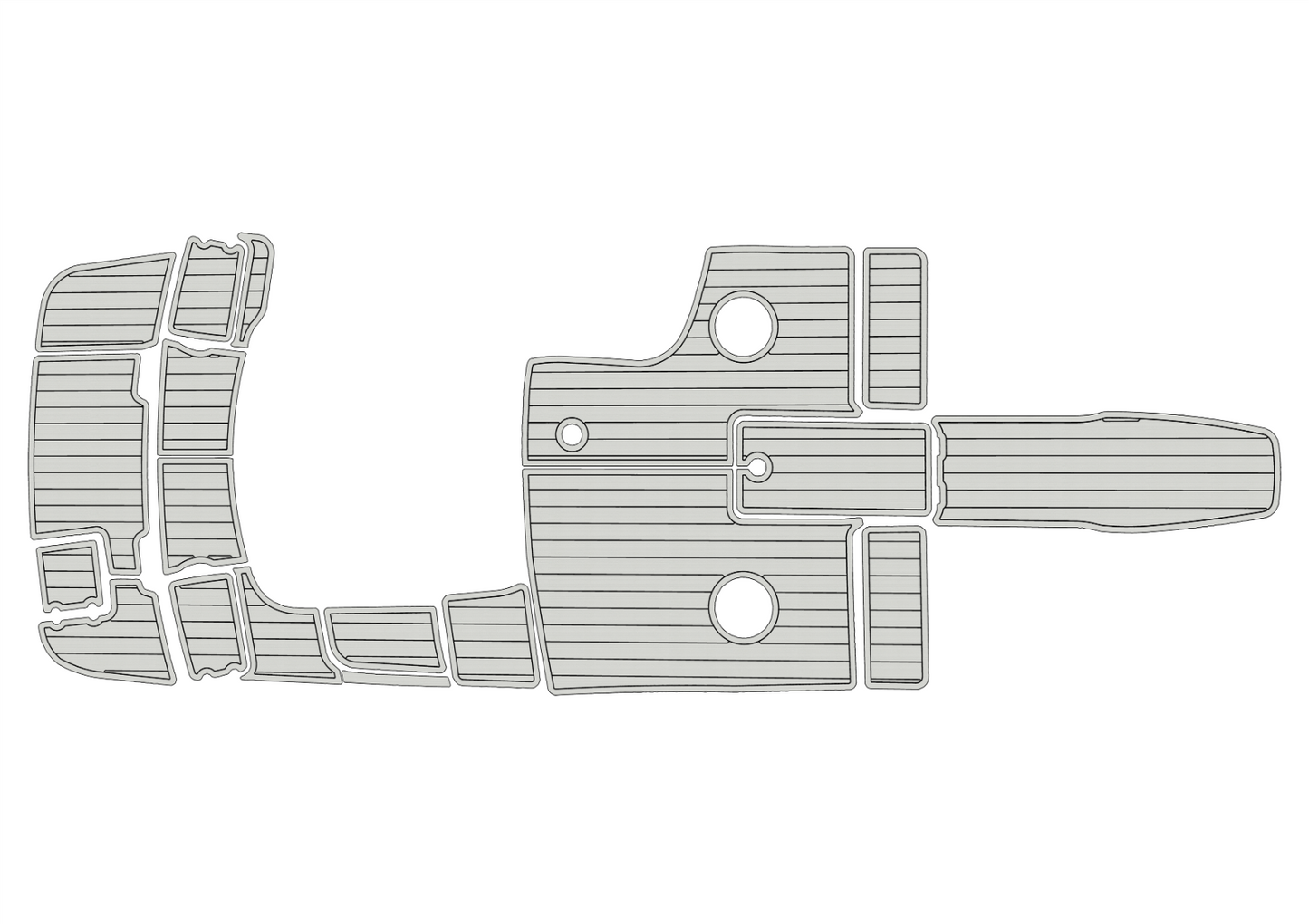 2001-2008 Chaparral 220 SSI Anti-slip mat Custom EVA teak marine deck flooring