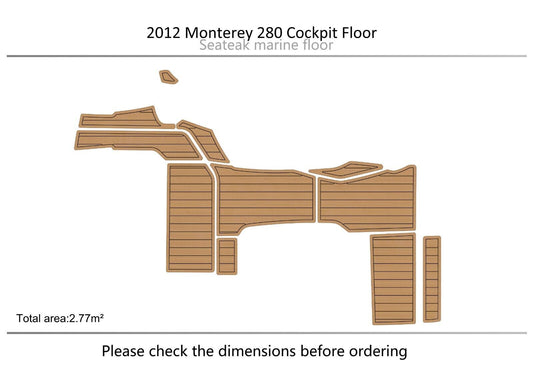 2012 Monterey 280 cockpit 1/4" 6mm EVA Foam FAUX Teak deck floor