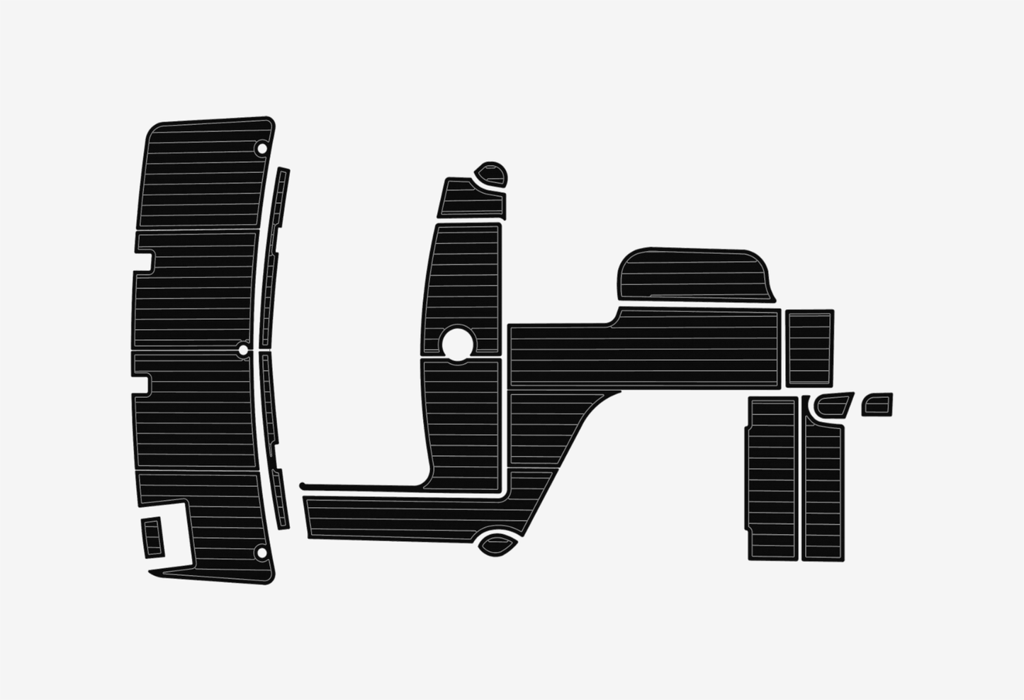 2002-2005 Rinker 312 Fiesta Vee Marine teak deck EVA Foam Boat flooring