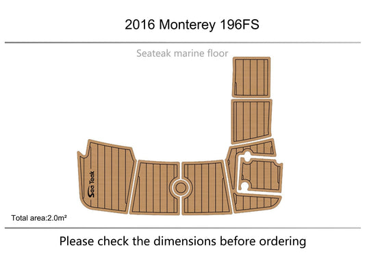 2016 Monterey 196FS swim platform 1/4" 6mm EVA Foam FAUX Teak deck floor