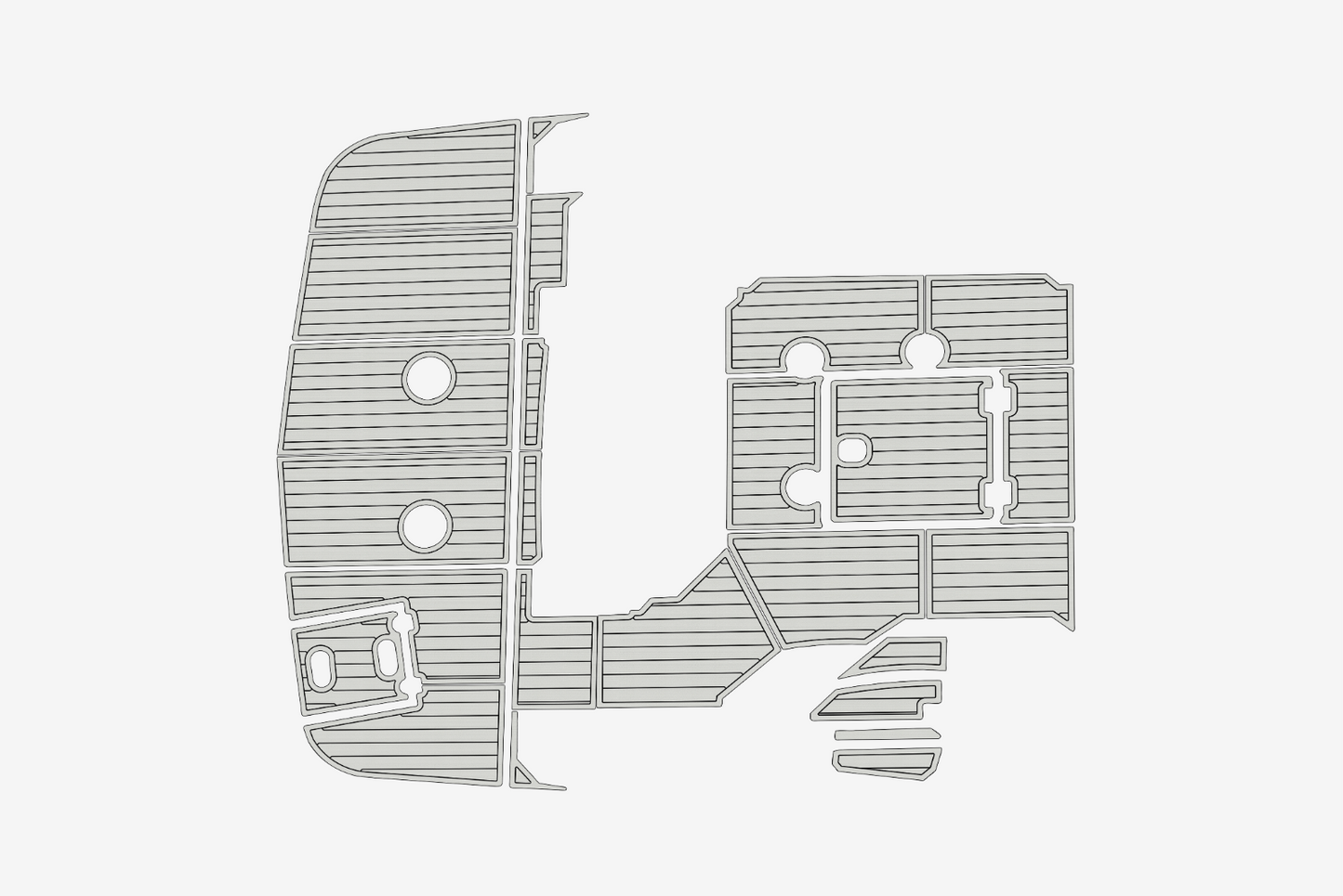 2013-2016 Cruisers 41 Cantiu Cockpit Swim platform 1/4"6mm EVA Foam carpet floor