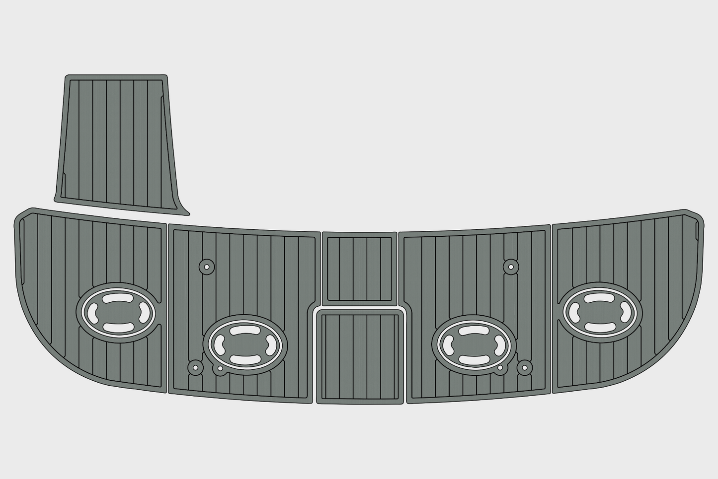 1998-1999 Sea Ray 480 Sedan Bridge Swim platform 1/4"6mm EVA Foam FAUX floor