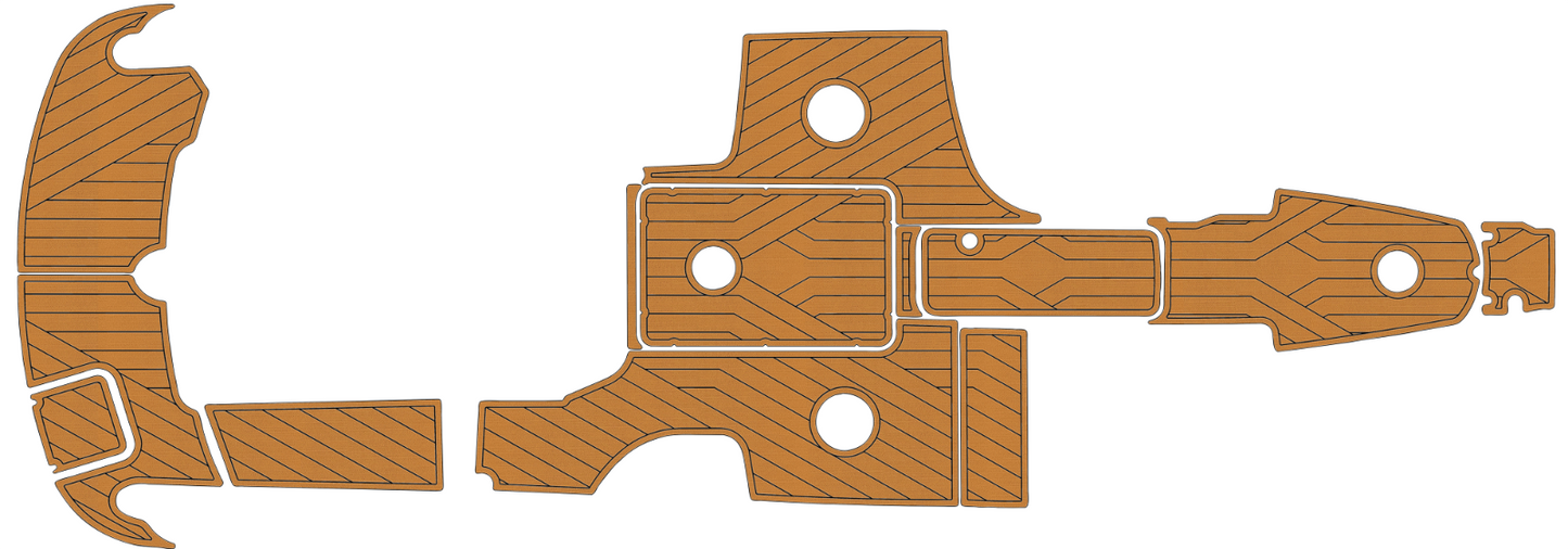 2007-2009 FORMULA 240BR Cockpit Swim platform BOW 1/4"6mm EVA foam floor