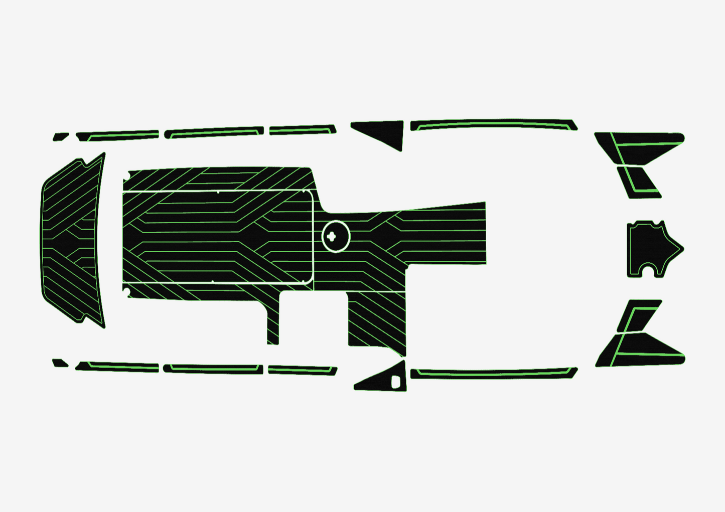 2013-2016 malibu 24 MXZ Cockpit Swim platform bow 1/4"6mm EVA Foam faux floor