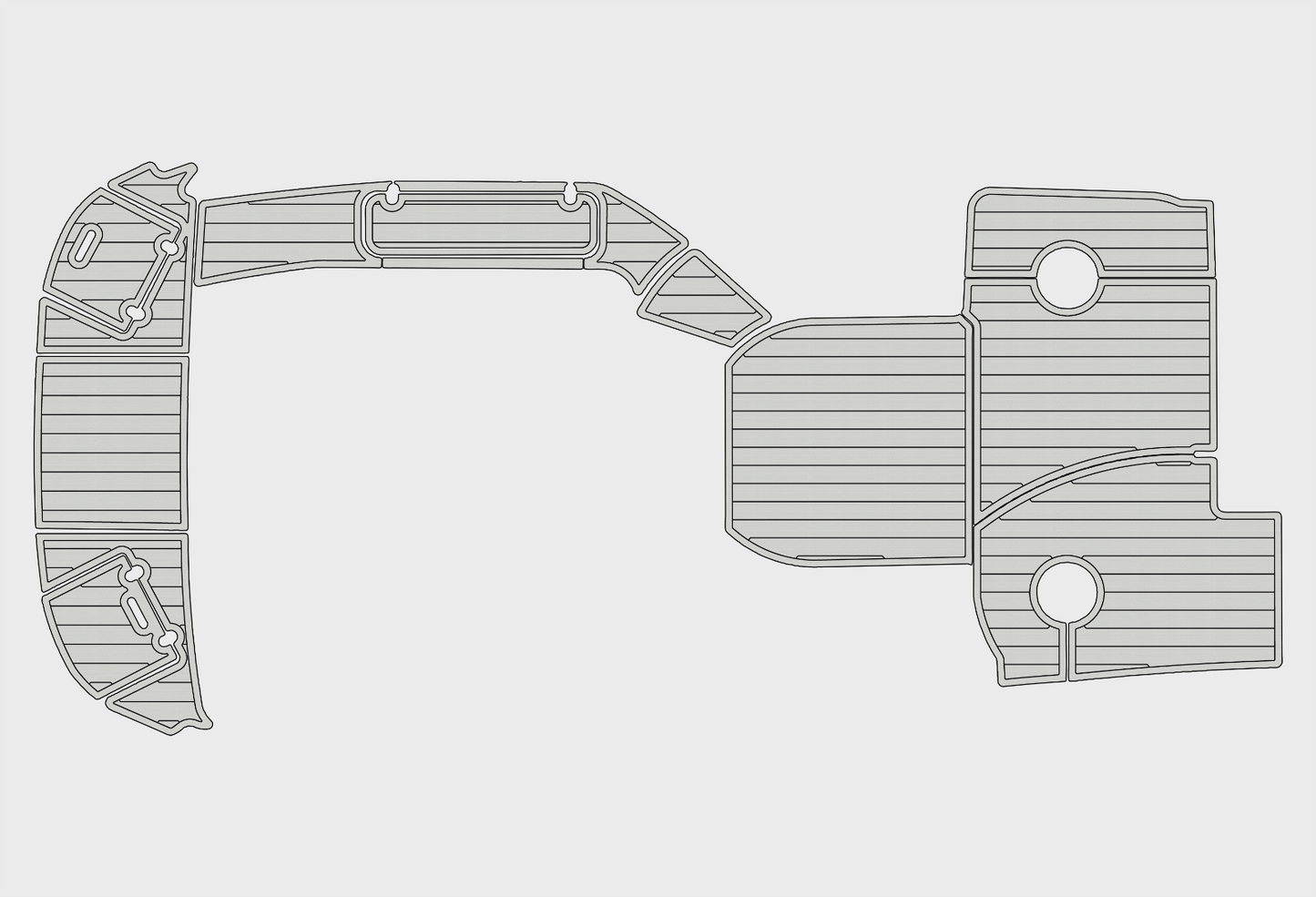 2009-2010 Rinker 246 Captiva CC Cockpit Swim platform 1/4"6mm EVA foam mat floor