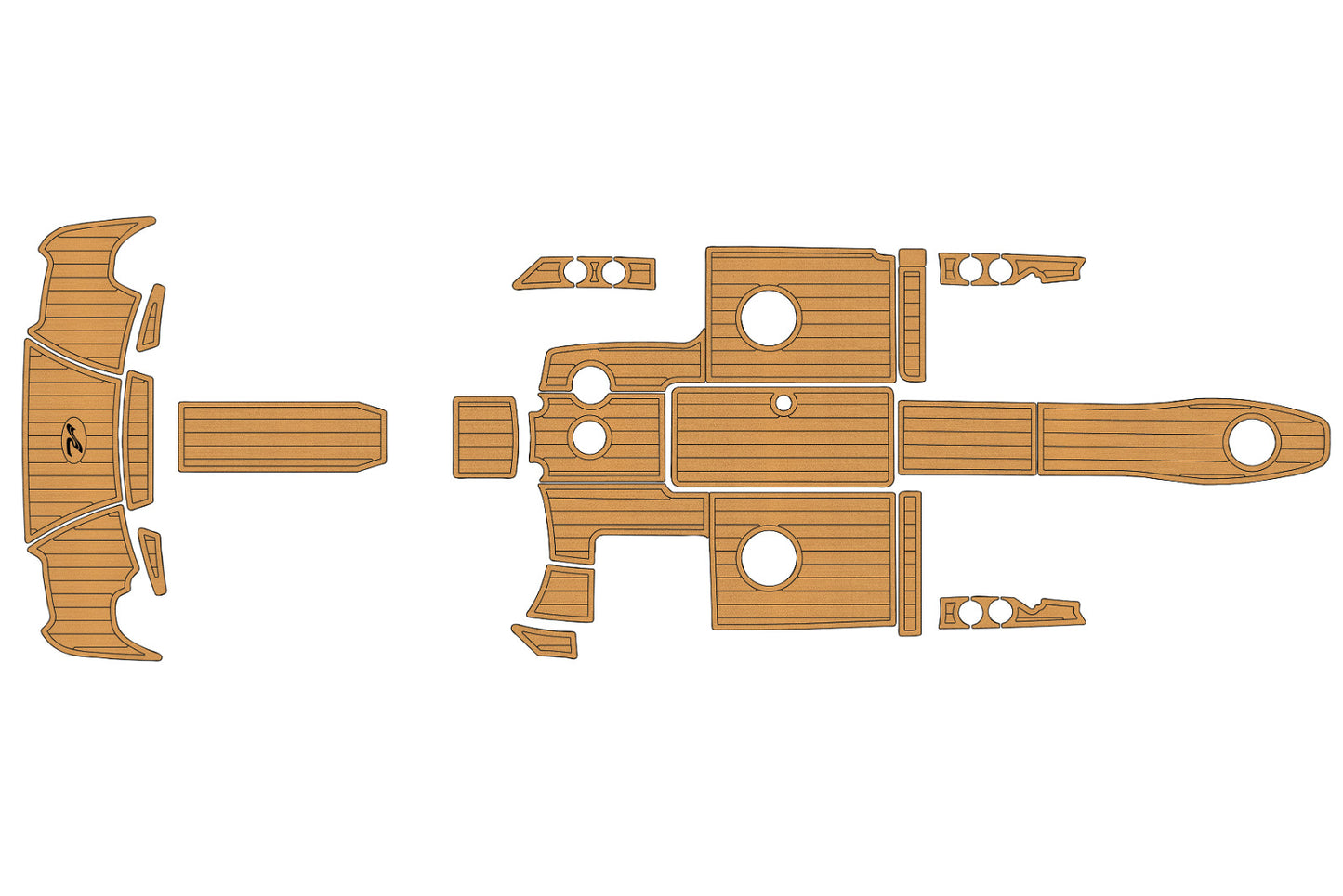 2006-2015 searay 250 SLX swim platform & cockpit 6mm EVA Foam fAUX TEAK floor