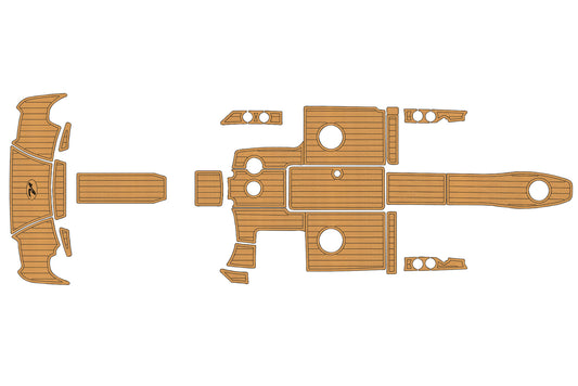 2006-2015 searay 250 SLX swim platform & cockpit 6mm EVA Foam fAUX TEAK floor