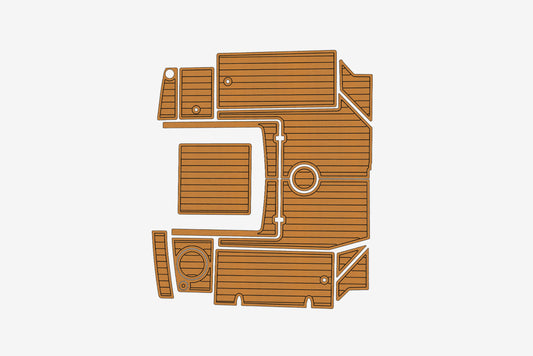 Bayliner Trophy 2159 Anti-slip mat Custom EVA faux teak marine deck flooring