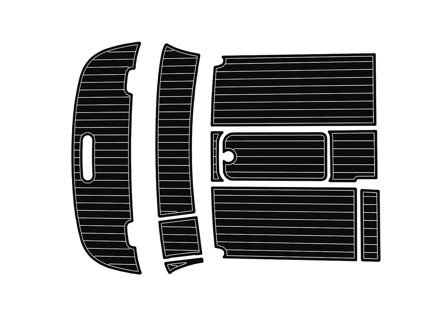 2010 Bayliner 652 Cockpit Swim platform 1/4" 6mm EVA faux faom teak mat floor