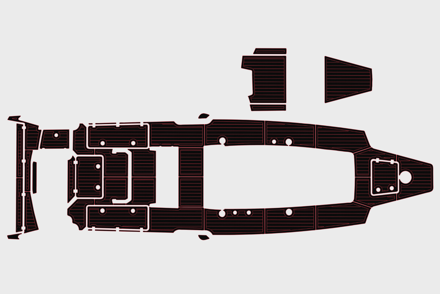 2015-2017 Nor Tech 390 Sport C C Cockpit Swim platform 1/4"6mm EVA floor