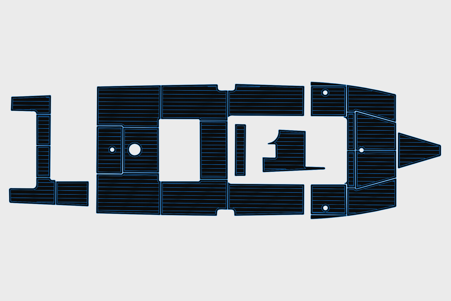 2004-2010 Regulator 32 FS Cockpit Swim platform 1/4"6mm EVA Foam floor