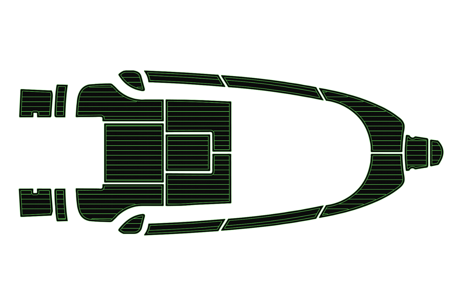 2002-2010 Aquador 21 WA Cockpit Swim platform bow 1/4"6mm EVA foam faux floor